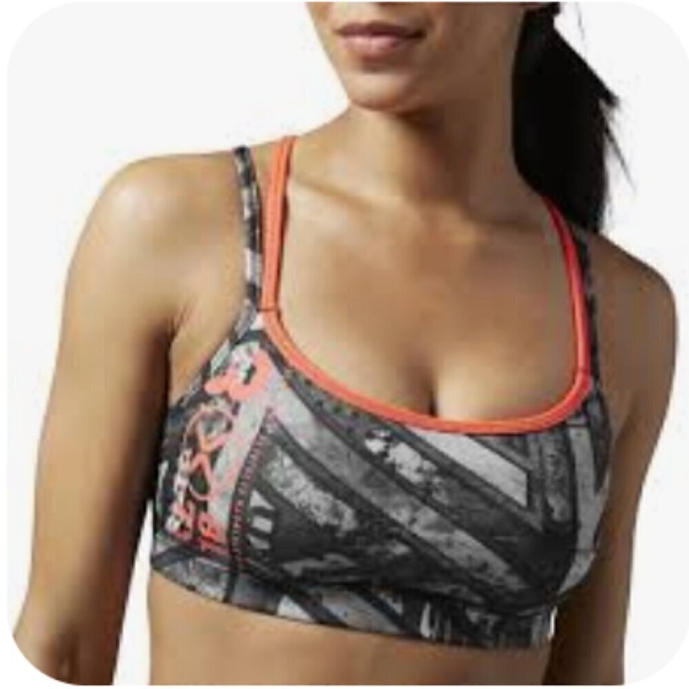 Reebok Strappy Supportive No Wire Sports Bra, Medium